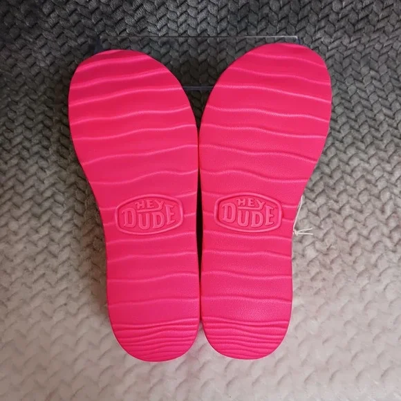Hey Dude Delray Slide Mono Classic Women's Sandals Electric Pink Platform Sz 9 - Picture 12 of 12
